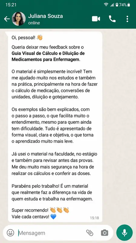 Depoimento de estudante 1